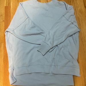 Aerie Blue Textured Crewneck Size M